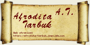 Afrodita Tarbuk vizit kartica